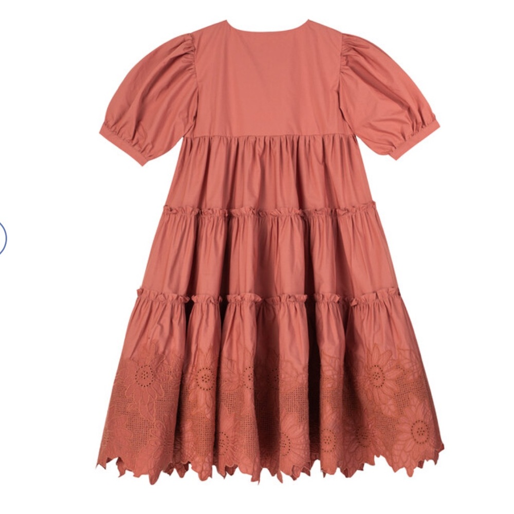 Elegant Terracotta Kids Formal Dress